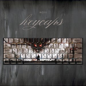 Dragon Anime Keycap Set, RGB Shine Through, Side And Top Print Keycap, Cherry Profile for MX Switches, Unique Gamer Keycap, Cool PBT Keycap