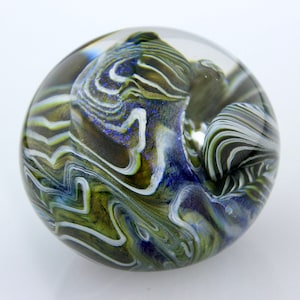 Josh Simpson アート 青と緑の惑星模様 ガラス玉 JS02 作家 Josh simpson glass - Etsy 日本