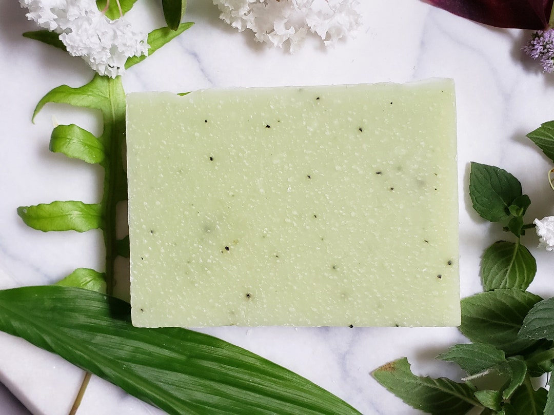 Eucalyptus and Tea Tree Natural Vegan Cold Process Bar of Homemade Soap ...