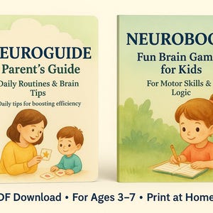 Gehirnaktivitäten für Kinder PDF | Beruhige Dich Unten Printables | Emotionsregulierung Arbeitsbuch | Atem-Spiele | Alter: 3-7 Jahre