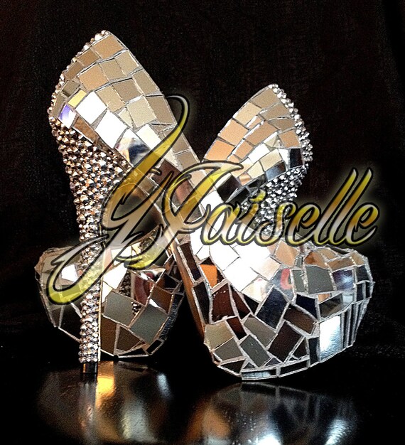 wedding glass heels