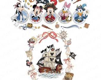 Pirates Life For Me PNG, Disney Family Cruise 2026, Mickey and Friends Squad, Magical Kingdom Vacation, Cruise Sublimation Design