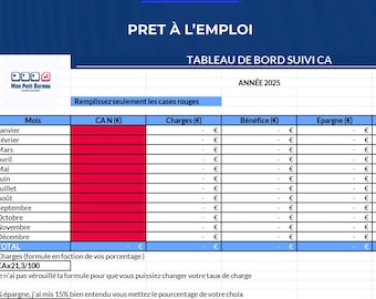 Panel de Excel para autónomos | Seguimiento mensual de ingresos, beneficios y ahorros, y comparación interanual | Archivo Excel automatizado