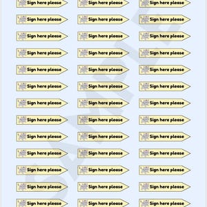 Teken hier alsjeblieft Stickers links en rechts grijze kat Afdrukbaar png-bestand INSTANT DOWNLOAD