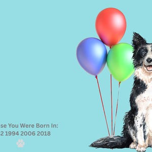 Cartão postal do zodíaco para aniversários do ano do cão