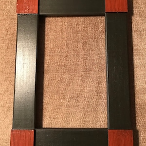 Umber With Red Corner Blocks Frame ~ 5&quot; X 8&quot; ~ Price Includes the Shipping