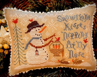 Snowflake Kisses ~ Cross Stitch Pattern ~ PAPER SHIPPED