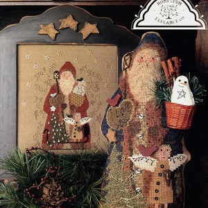 Cinnamon Stick Santa XI ~ Folksy Santa ~ Cross Stitch Pattern