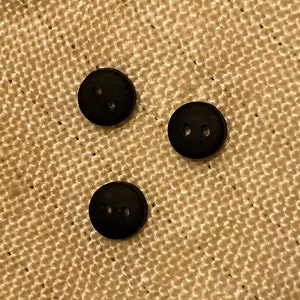 Mini Black Buttons ~ Three To A Package ~ Price Includes Shipping