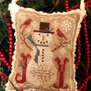 Snow Joyful ~ 2020 Annual Snowman Ornament ~ Cross Stitch Pattern