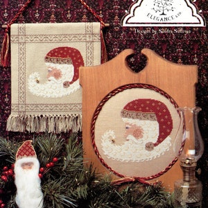 Crescent Santa ~ Cross Stitch Design