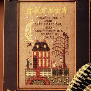 Love Is The Star Cross Stitch Design