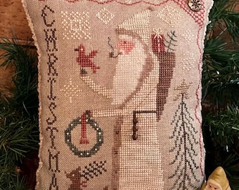 Simply Santa Cinnamon Stick Christmas ~ Cross Stitch Pattern ~ PDF/DIGITAL DOWNLOAD