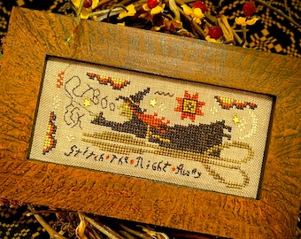 Stitch The Night Away ~ DIGITAL DOWNLOAD Cross Stitch Pattern