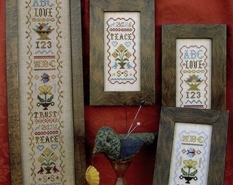 Miniature Samplers VIII ~ PAPER SHIPPED ~ Four Designs