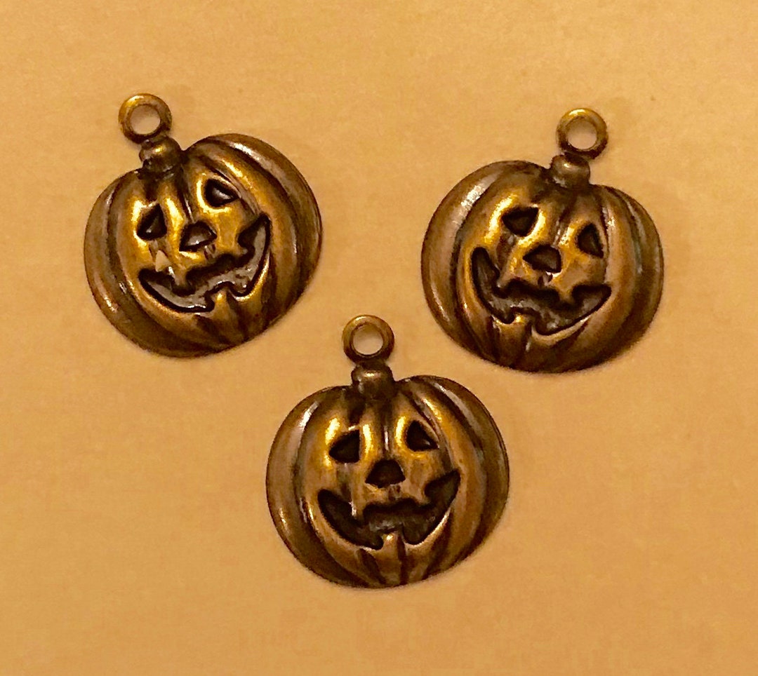 Pumpkin Brass Charms 3 to a Package Price Includes the Shipping - Etsy