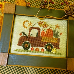 Pumpkin Pickin' Truck ~ Cross Stitch Pattern