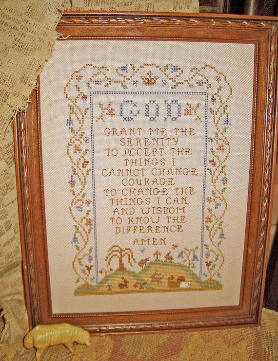 Serenity Prayer~cross Stitch Pattern - Etsy