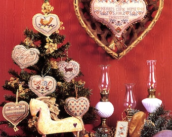 All Hearts Come Home For Christmas ~ PAPER SHIPPED ~ Cross Stitch Pattern
