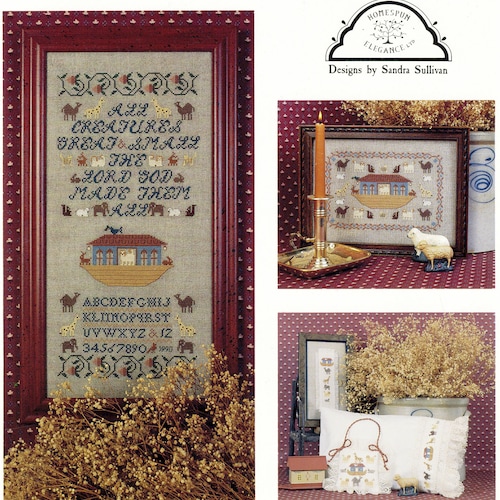 Cross Stitch Kit Tobin Noah's Ark Baby Birth Record Etsy