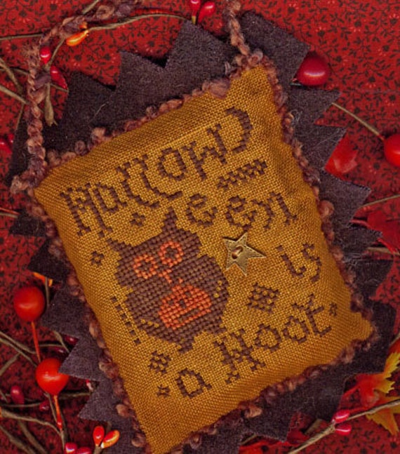 A Halloween Year II Viney Pumpkin Cross Stitch Pattern
