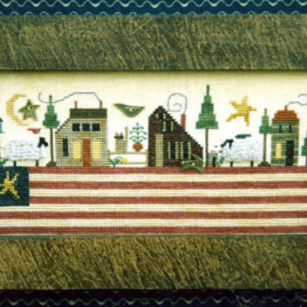 Patriotic Landscape~Cross Stitch Pattern