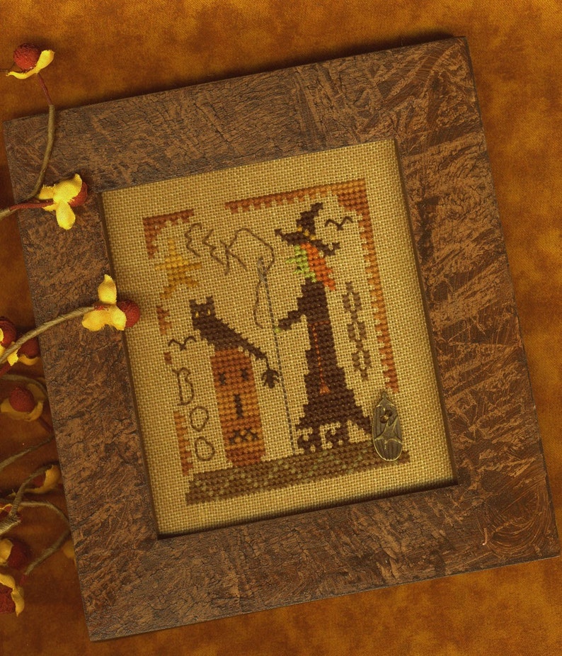 Stitching Witch Cross Stitch Pattern Etsy