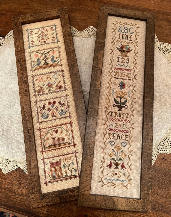 Miniature Samplers Set Set Includes Frame One Design Etsy