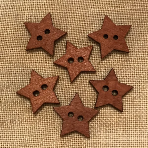 Wooden Stars  (6 to a package) Price Includes The shipping