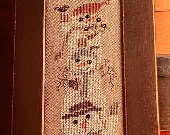 Stack Of Snowmen ~ Cross Stitch Pattern ~ PAPER/SHIPPED