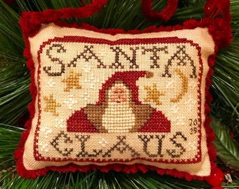 Dapper Santa ~ 2019 Annual Santa Ornament ~ Cross Stitch Pattern