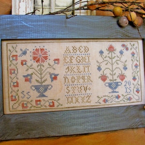 Colonial Flowers I Revisited~Cross Stitch Pattern