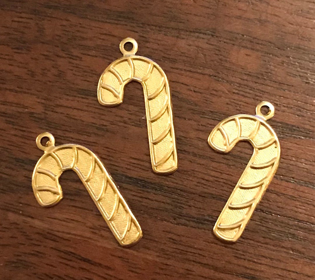 Candy Cane Charms 7/8 X 1/2 3 to a Package Price Includes the Shipping