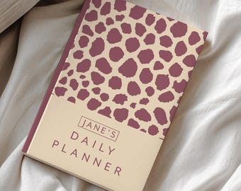Planificador diario y semanal personalizado, diario de productividad con diseño retro a medida, organizador sin fecha.