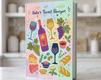 Cuaderno de recetas personalizado de inspiración francesa: Libro de cocina personalizado, cuaderno de recetas, regalo para mamá.