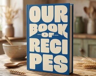 Libro de recetas personalizado, libro de cocina retro a medida, recuerdo de recetas familiares, regalo para mamá, novia