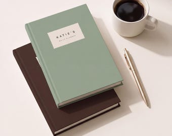Agenda diaria personalizada, diario de productividad sin fecha, organizador semanal A5 para el trabajo y la escuela.