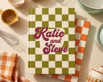 Personalisiertes Retro Rezeptbuch: Kariertes personalisiertes Kochbuch