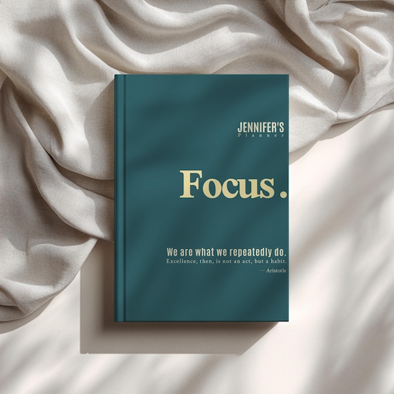 Personalized Focus Planner A5 • Minimalist Undated Productivity Journal