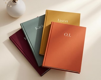 Minimalistischer Tagesplaner mit benutzerdefiniertem Namen, personalisiertes A5-Produktivitätsjournal, persönliches Notizbuch, Geschenk für Papa