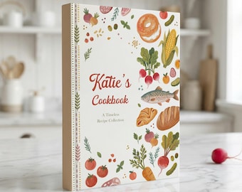 Libro de recetas personalizado: Cuaderno de cocina a medida, regalo para mamá, para ella, despedida de soltera.