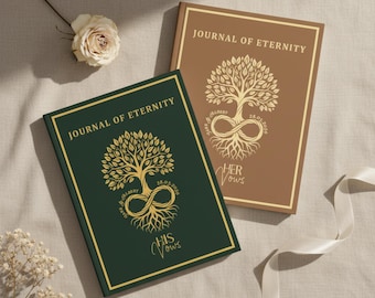 Libro de votos personalizado, cuaderno con nombre y fecha personalizados, diario de la ceremonia de boda para él y para ella, regalo de aniversario para parejas.