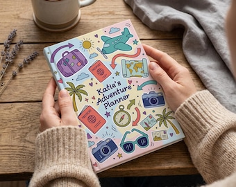 Diario de viaje personalizado: Cuaderno de viaje personalizado, regalo ideal para vacaciones.