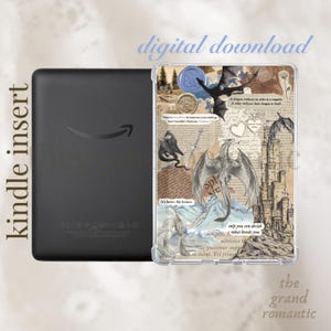 Fourth Wing Iron Flame Romantasy Inspired Dragons Kindle Digital Insert | Rebecca Yarros Insert | Fantasy Kindle Paperwhite Basic Colorsoft