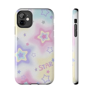 Colorful Starry Tough Phone Cases - Durable, Protective, Cute, Trendy, Pastel