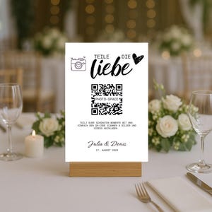 QR code wedding photos, QR code card template, personalize, digital Canva template, wedding sign, template for editing in Canva