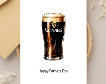 Funny Guinness Fathers Day Card, Printable (Digital Download)