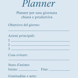 Daily Focus Planner – PDF stampabile A4 | Organizza la tua giornata con chiarezza