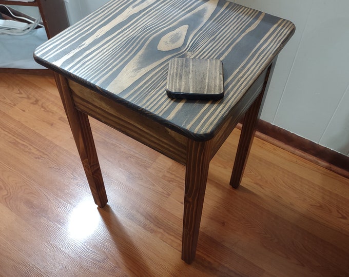 Rustic Concealment End Table Hidden Gun Storage, Gun Concealment