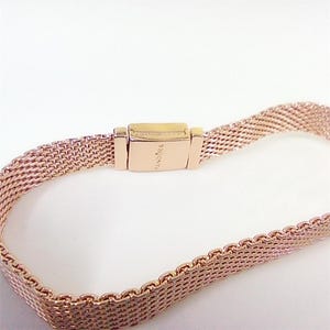 pandora reflexions long clasp pavé bracelet rose gold